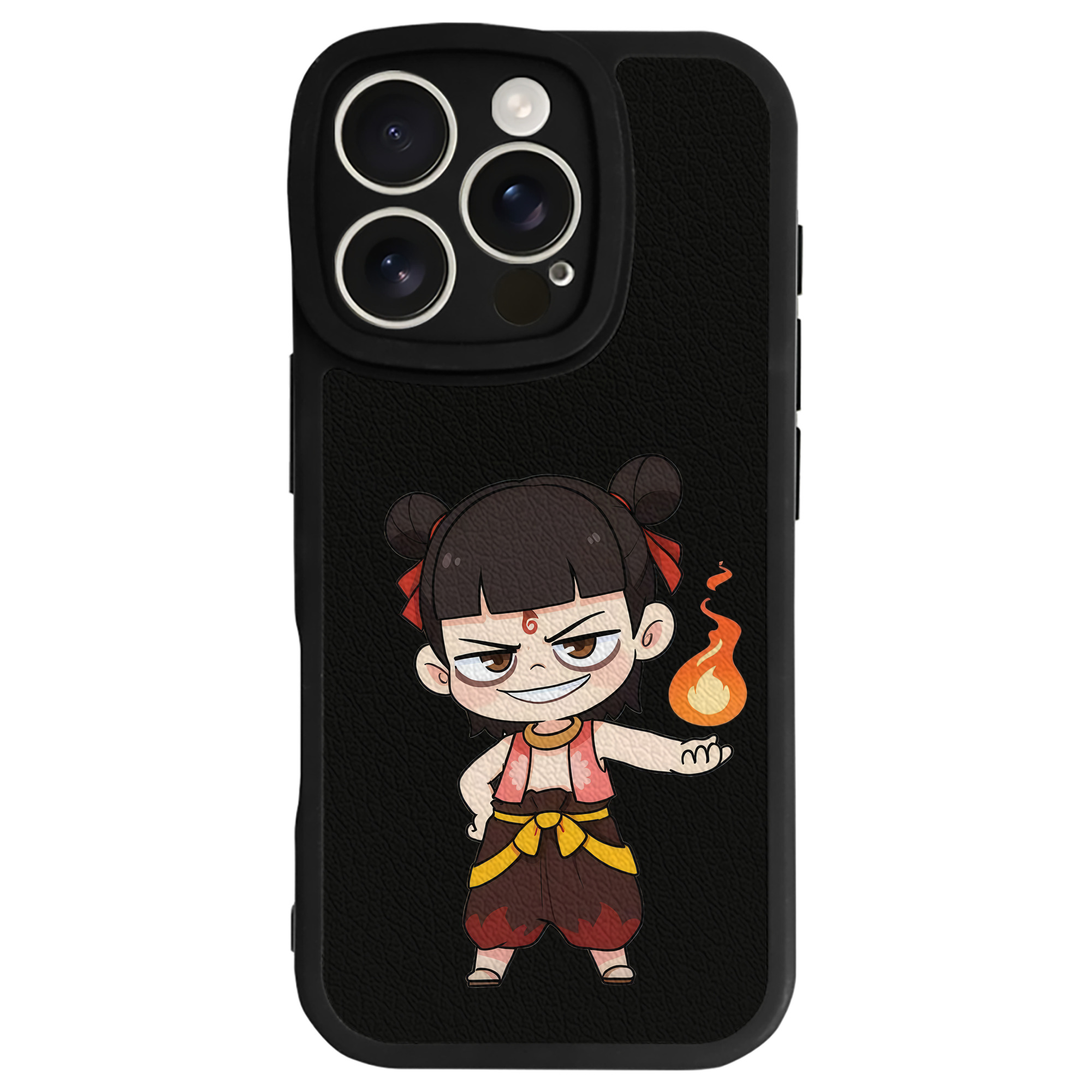 （画像用） Ne Zha 2 ナタ 魔童の大暴れ 【iPhone 16シリーズ対応】シリコンスマホケース（レザー調） 材質：シリコン